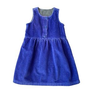 HANNA ANDERSSON Dress Purple Corduroy Jumper  Romper Pinafore Cotton Skirt Top